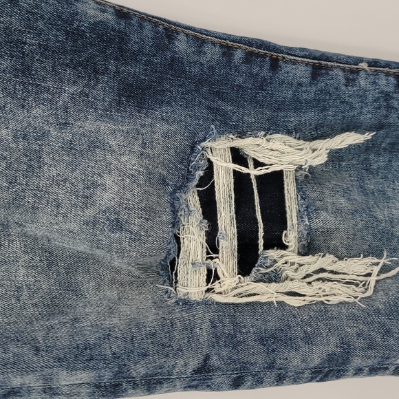 Aeropostale Skinny Jeans Distressed Acid Wash Casual Blue Size 34x32 - Picture 4 of 12